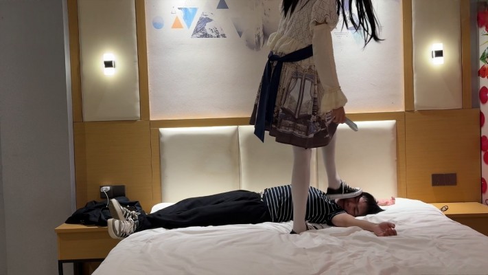 【喵咔】lo丨踩头丨lolita白丝帆布鞋全体重踩头踩档 ACYC-4657BP
